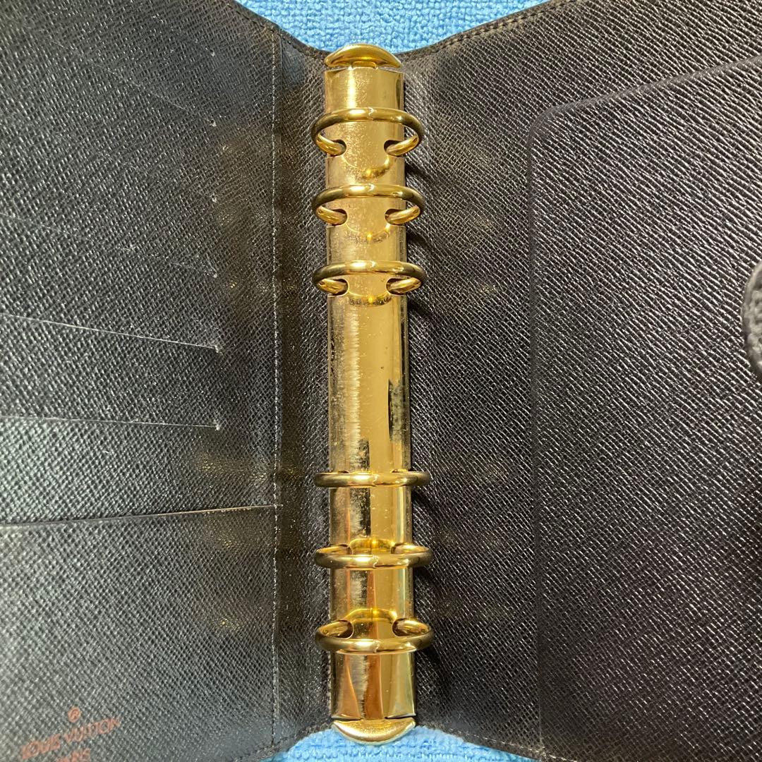 Louis Vuitton エピレザー 手帳カバー 黒　アジェンダ MM？