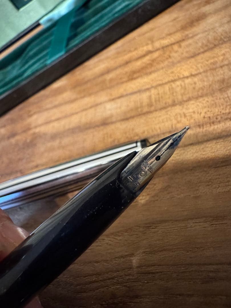 PLATINUM プラチナ万年筆 18K-WG金ペン 箱付美品 750