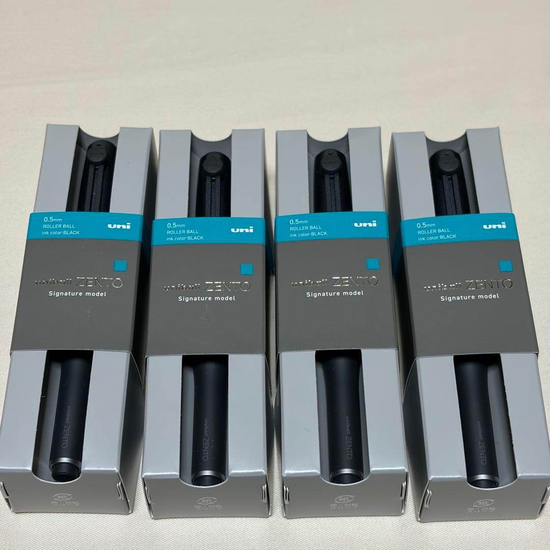 ユニボールゼント uniball ZENTO シグニチャーモデル ブラック　4本