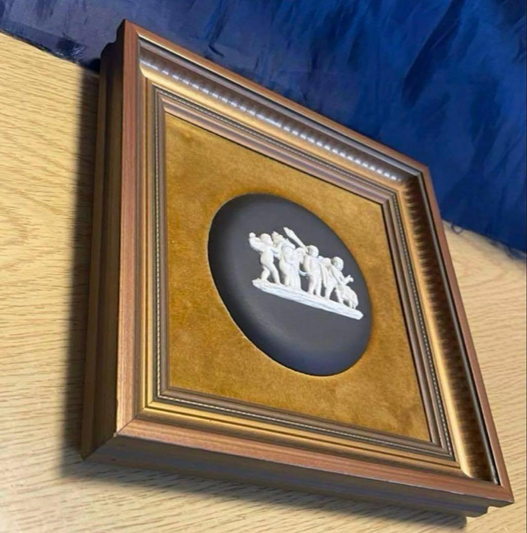 セール‼️イギリス　ヴィンテージ ウェッジウッド　ジャスパー　額装。現状