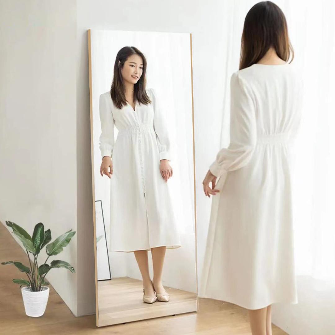 フィルムミラー 全身鏡 幅60cmx160cm 割れない鏡 壁掛け 黒