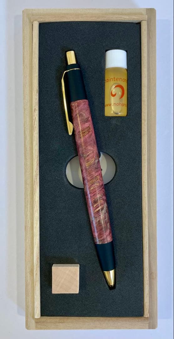 野原工芸 スタビライズドウッド メープル瘤 2色染 シャーペン