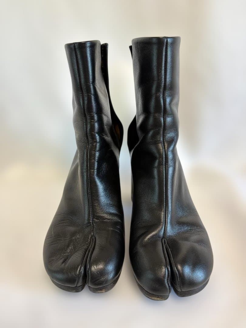 メゾンマルジェラ　黒 タビ　ブーツ　 高ヒールブーティ　ショートブーツ