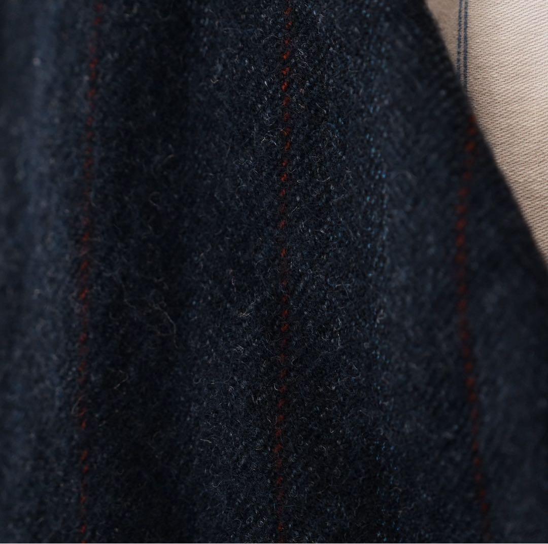 【希少】20s 30s ヴィンテージ フランス製ウールベスト 針刺しシンチバック