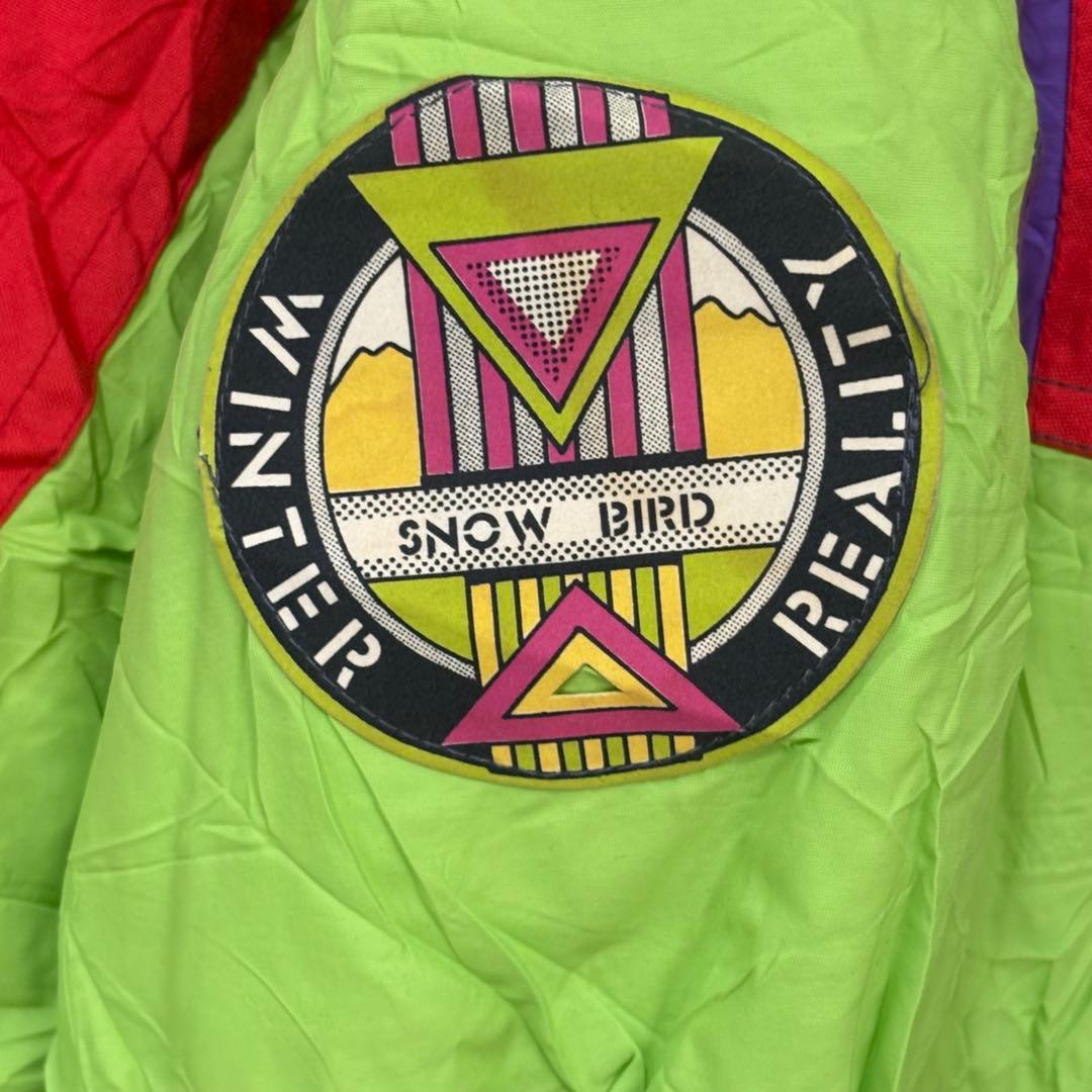 【希少/イタリア製】80s-90s スキーウェア つなぎ ネオンカラー