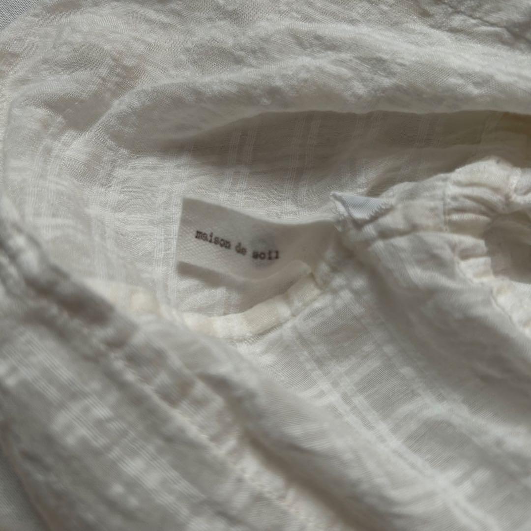 maisond de soil ピンタックレースブラウス