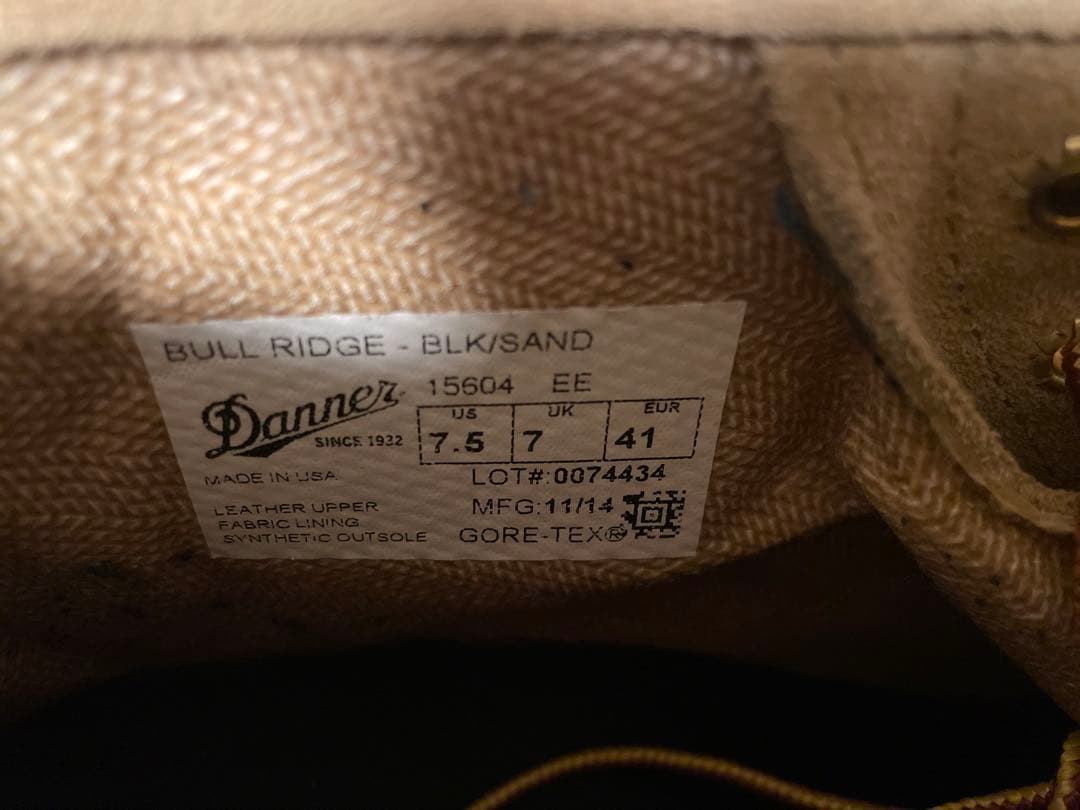 Danner Bull Ridge ブラック/サンド 7.5 EE