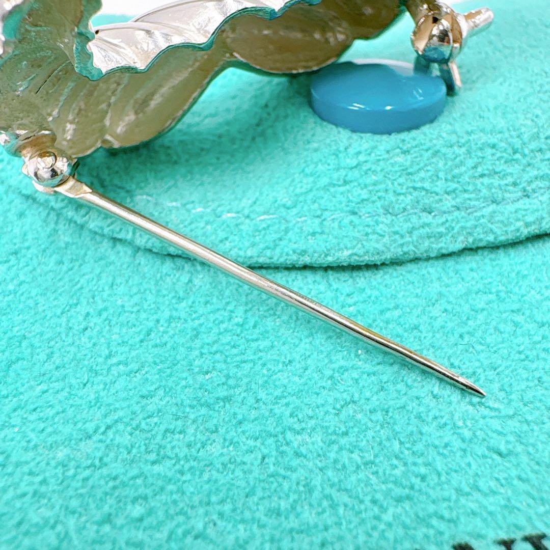 極美品 オールドティファニー ツイスト ハート ブローチ シルバー925