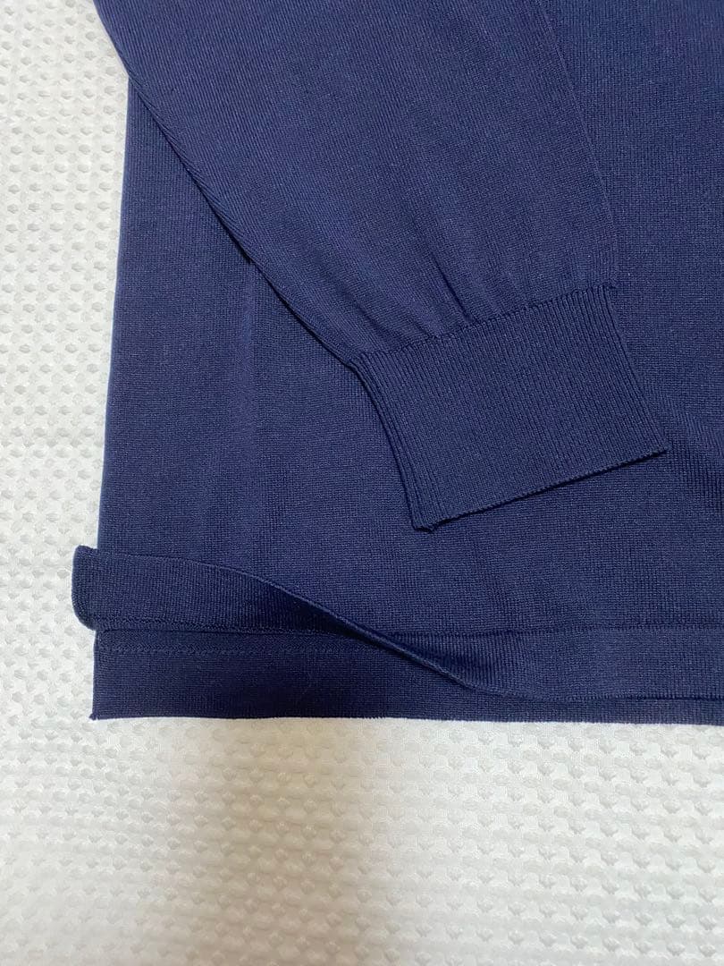 yonetomi NEW BASIC ネイビー クルーネック 長袖セーター美品❗️