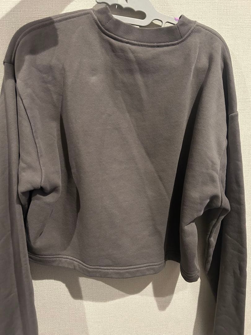 Acne Studios グレー アートプリント クロップドスウェット