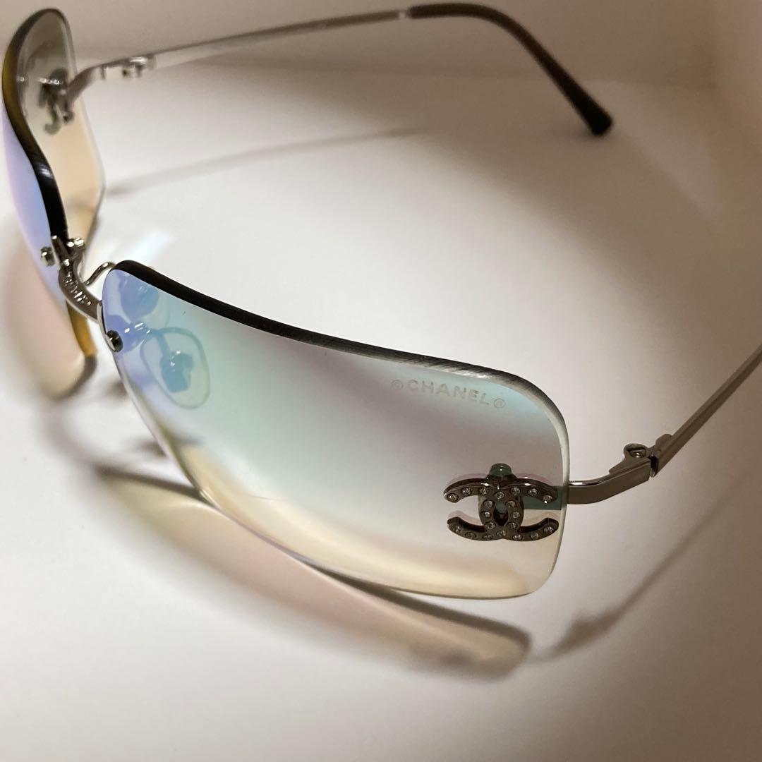 人気★シャネル★CHANEL サングラス リムレス ラインストーン ココマーク