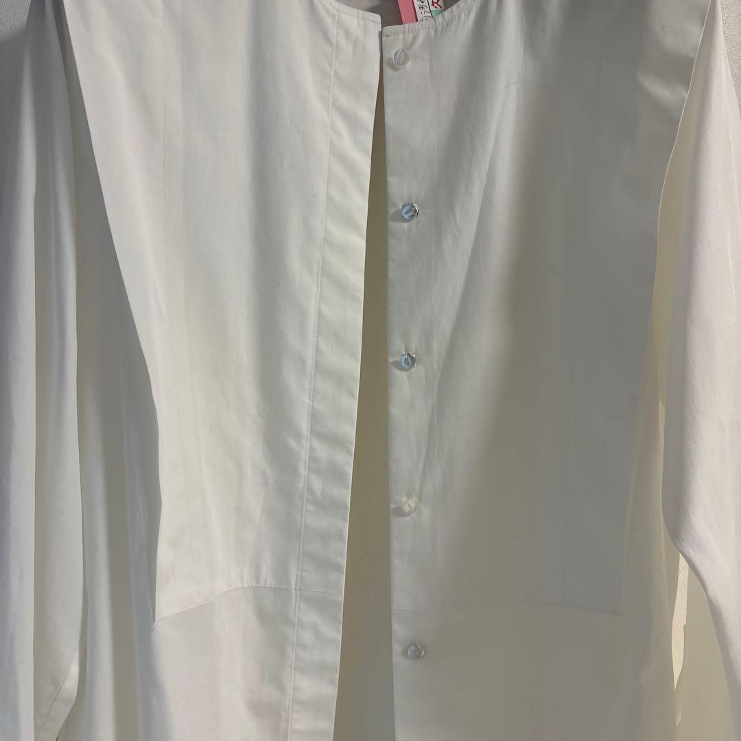 ドゥロワー　FALL2 コットンブザムノーカラーシャツ36