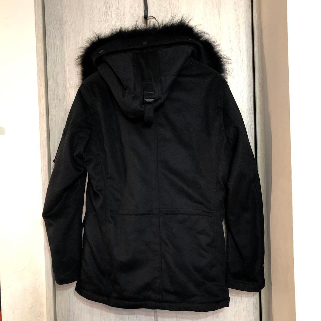 セマンティックデザイン　ファー付きダッフルコート ブラック