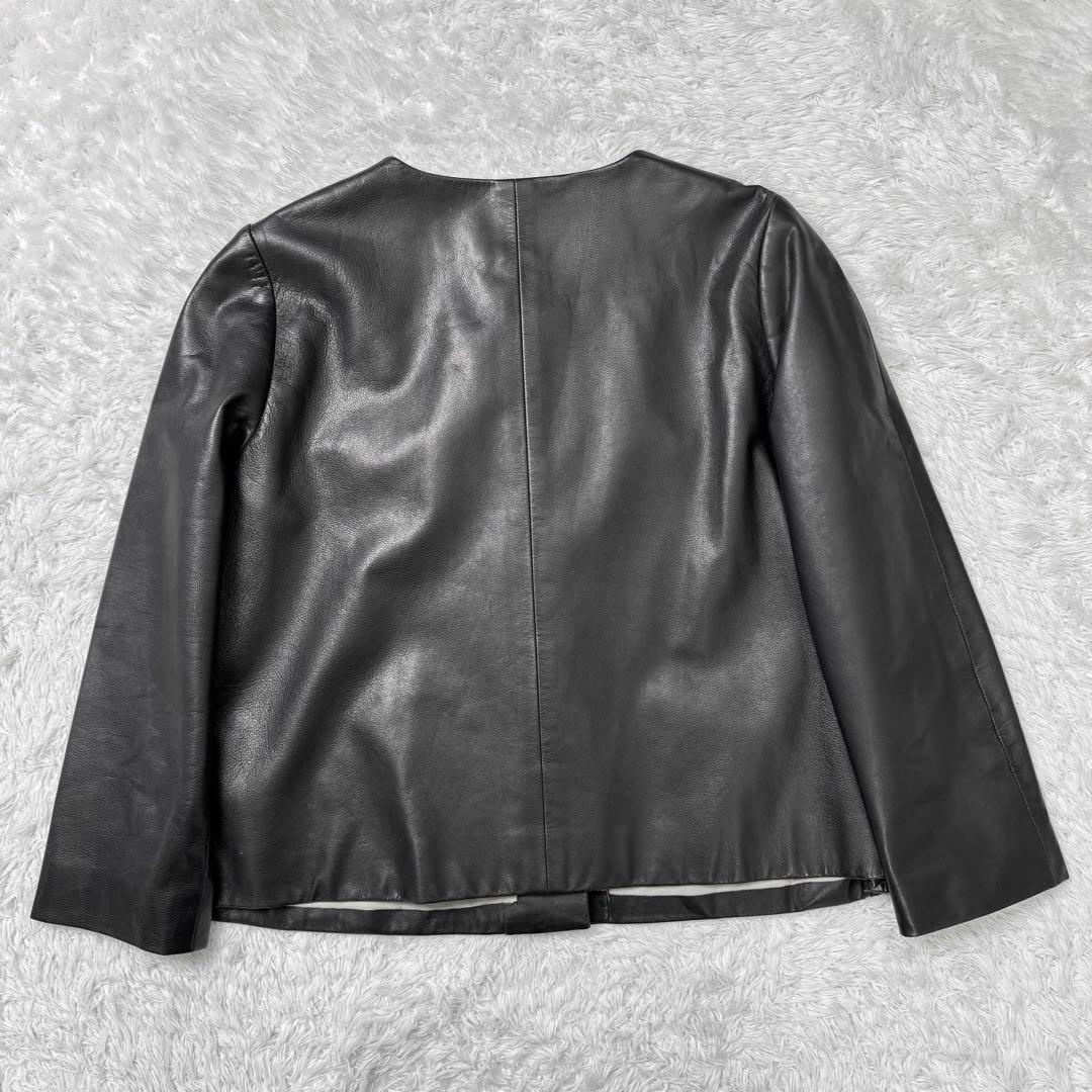 【美品】イエナ　山羊革シングルライダースレザージャケット黒36