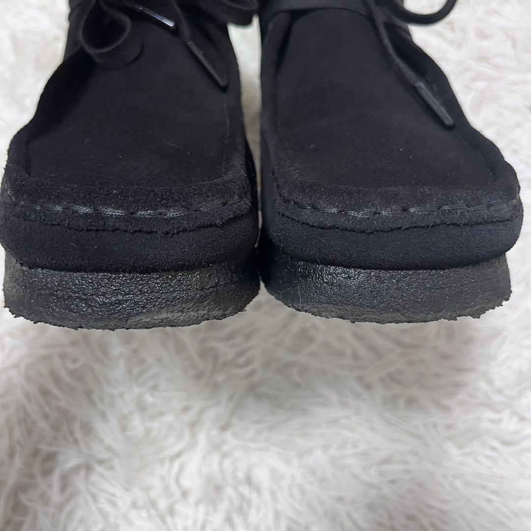 美品 クラークス US9 ワラビー モカシンシューズ スエード ブラック