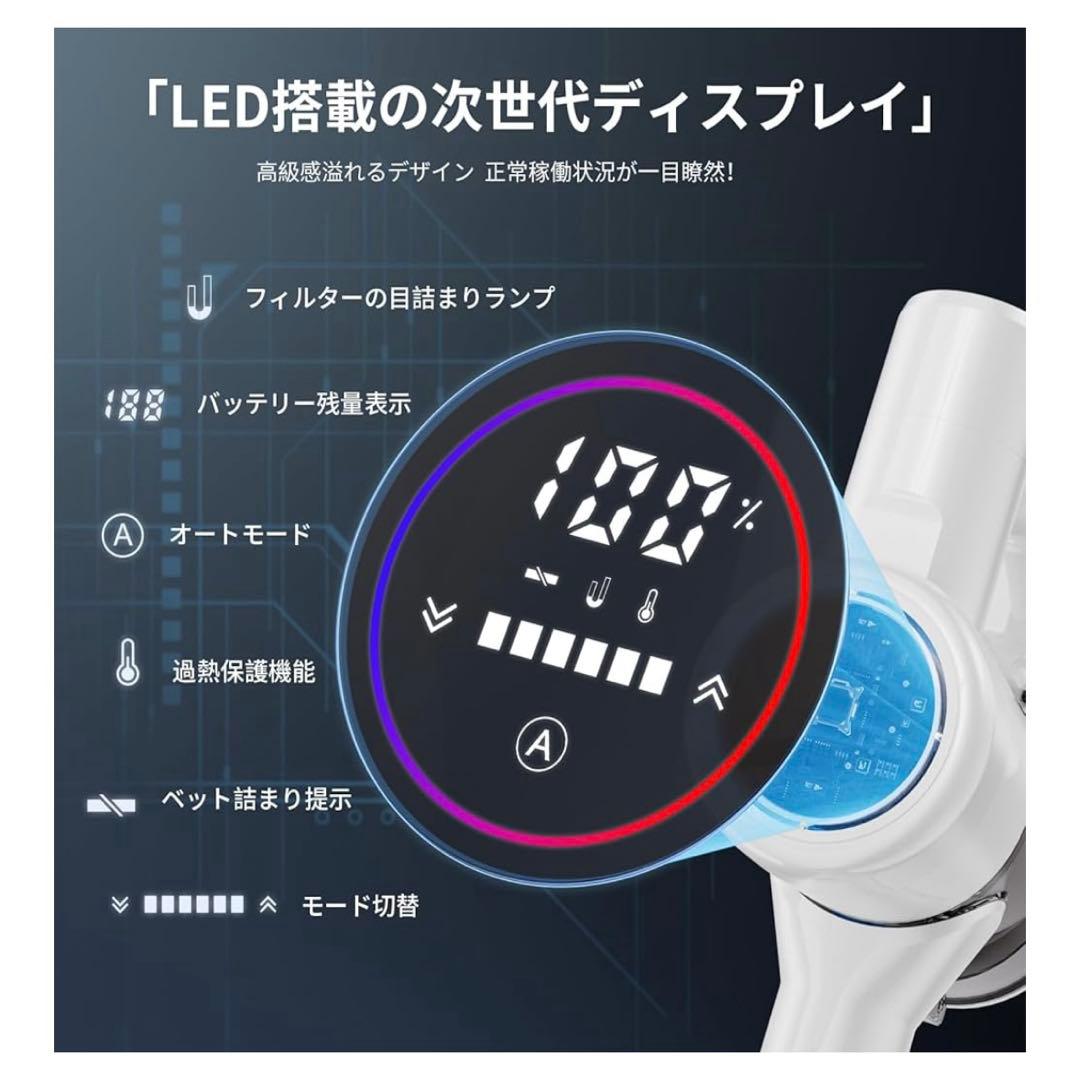 【専用】掃除機 コードレス AI汚れ自動検知 コードレス掃除機 軽量 サイクロン