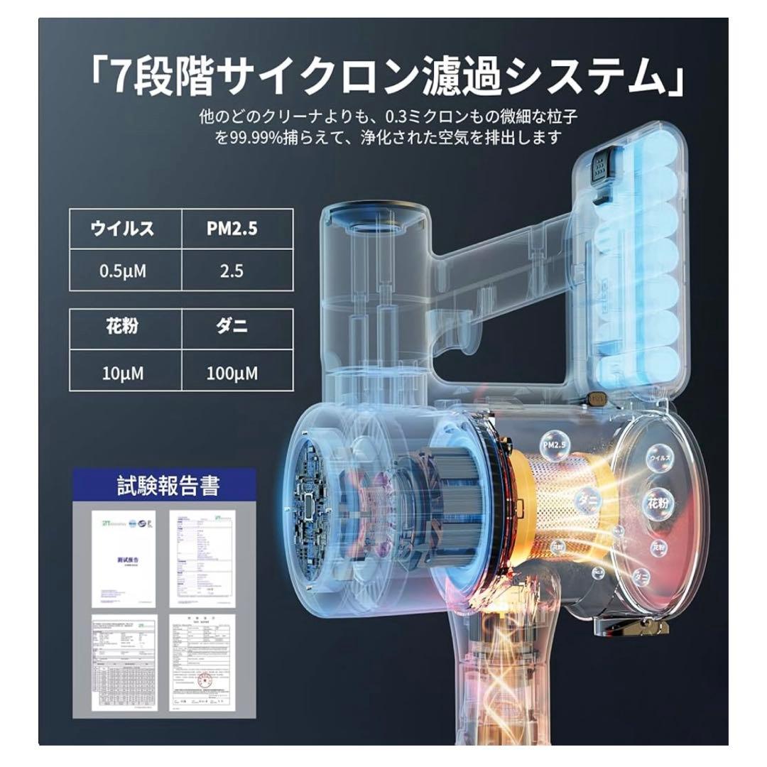 【専用】掃除機 コードレス AI汚れ自動検知 コードレス掃除機 軽量 サイクロン