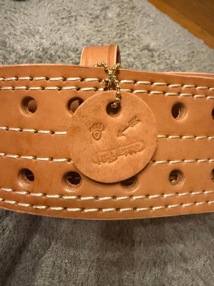 新品 アメリカンドリーム レザー トレーニングベルト Lサイズ