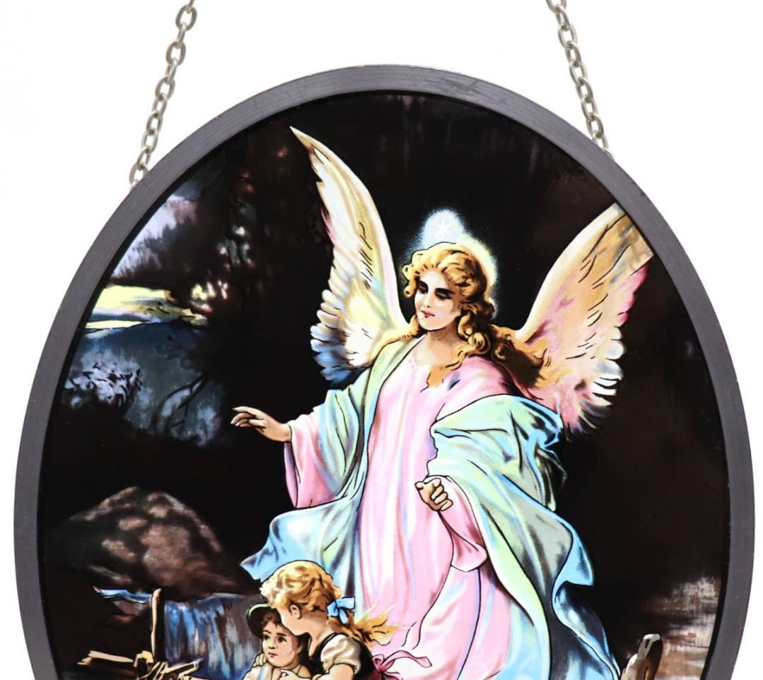 橋の上の天使 ヴィンテージ ステンドグラス ベルンハルト・プロックホルスト