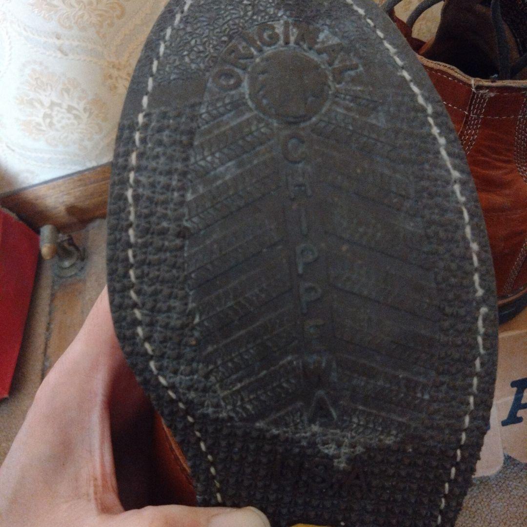 早い者勝ちCHIPPEWA US10ブラウン4353TAN レザー ワークブーツ