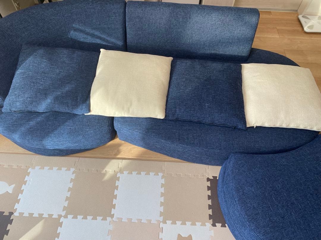 【セット販売】おしゃれカウチソファ　幅2300 ②【合計51000円】