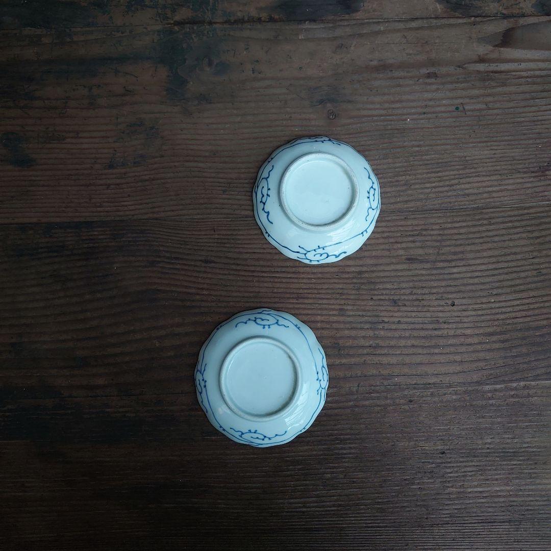 【ご成約】古染付 菊割文 手塩皿と 骨董の器 おまとめ