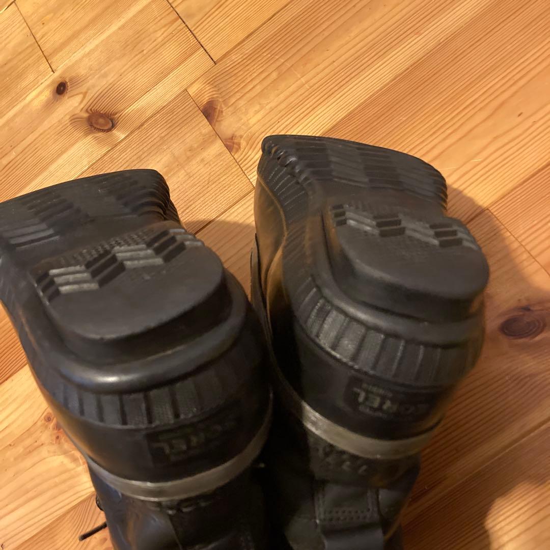 ソレル　ウインターブーツ　防水ブラックレースアップブーツ 27.5cm