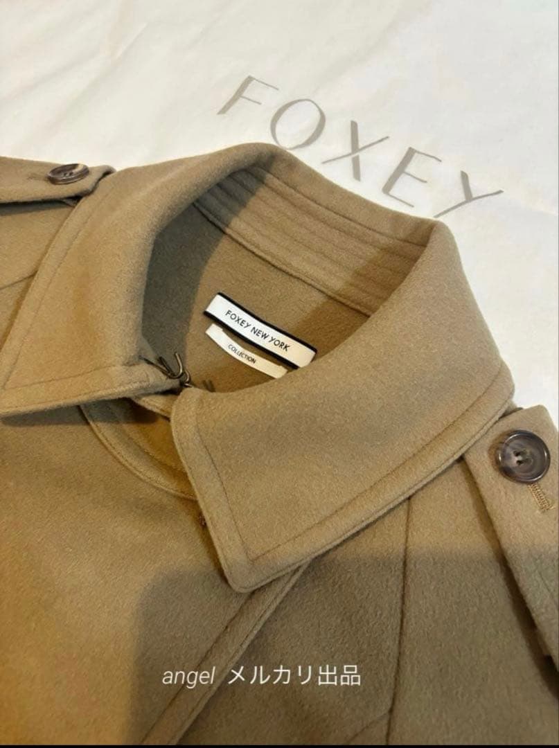フォクシー　マリソル掲載　ウール100% トレンチ　コート　40 キャメル