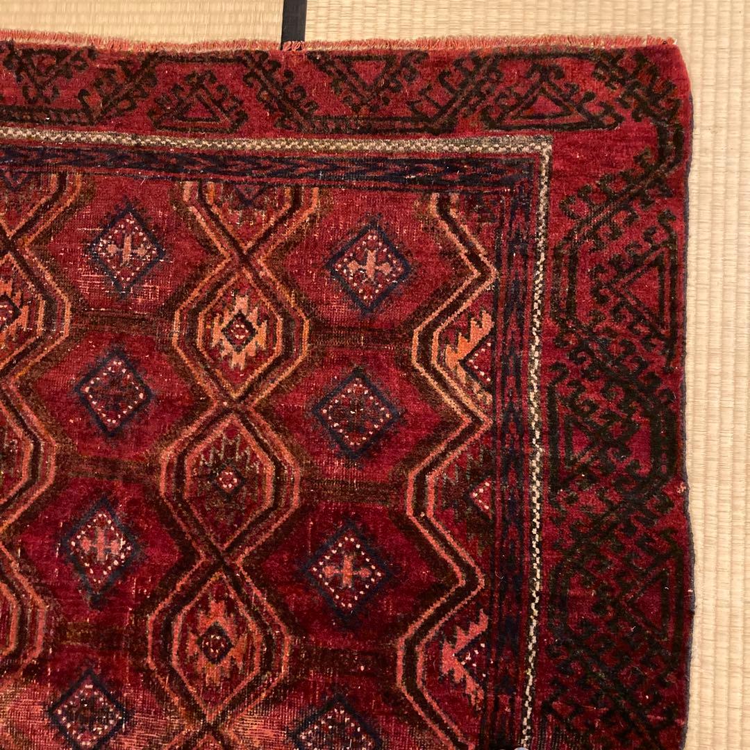 Ku！ビンテージvintageトライバルラグ ★職人の手仕事 ★トルクメン