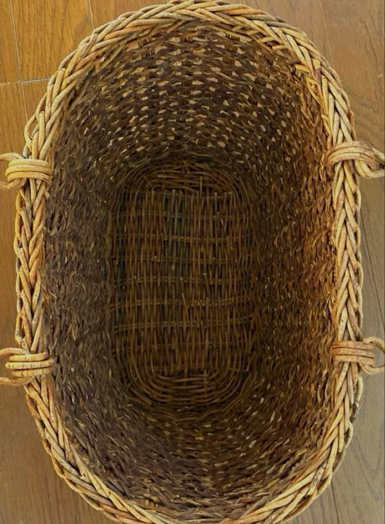 美品　国産　あけび　かごバック