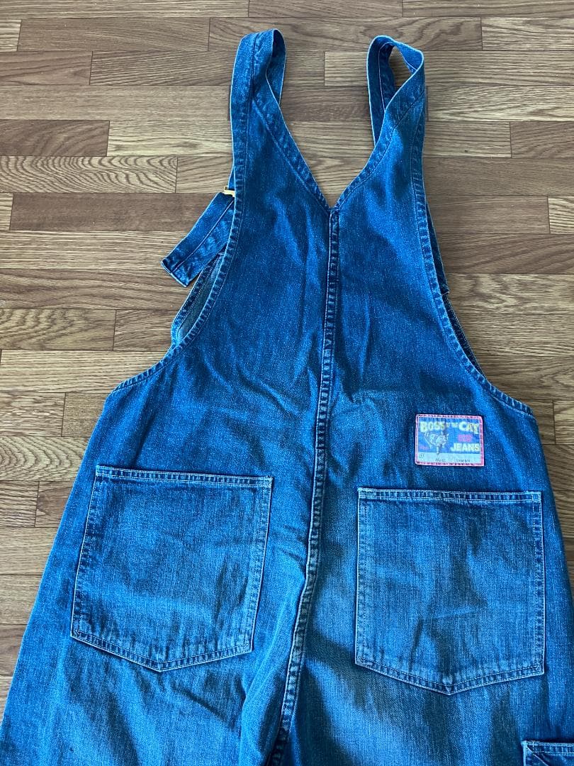 TCBジーンズデニム オーバーオール34インチ①