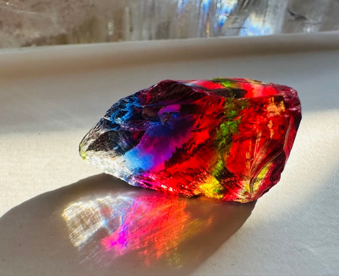 レインボーアンダラクリスタル　ジャワ島　マルチカラー　ヒーリング　瞑想ヨガ