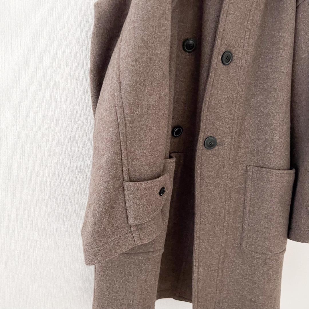 【美品】HERILL ヘリル　ダッフルコート size3 ナチュラル（ブラウン）