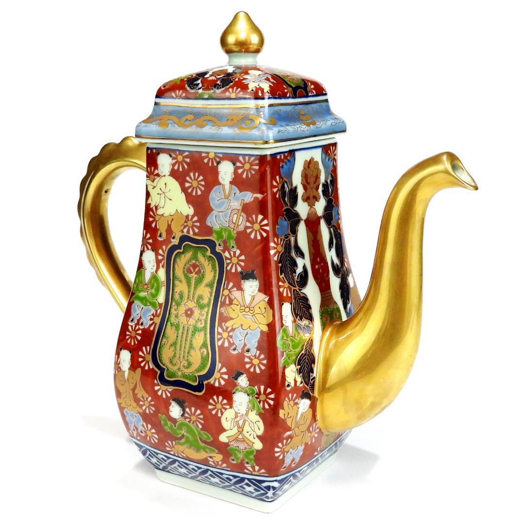 【希少】有田焼　其泉窯　極錦金彩古伊万里　色絵　金襴手　ポート