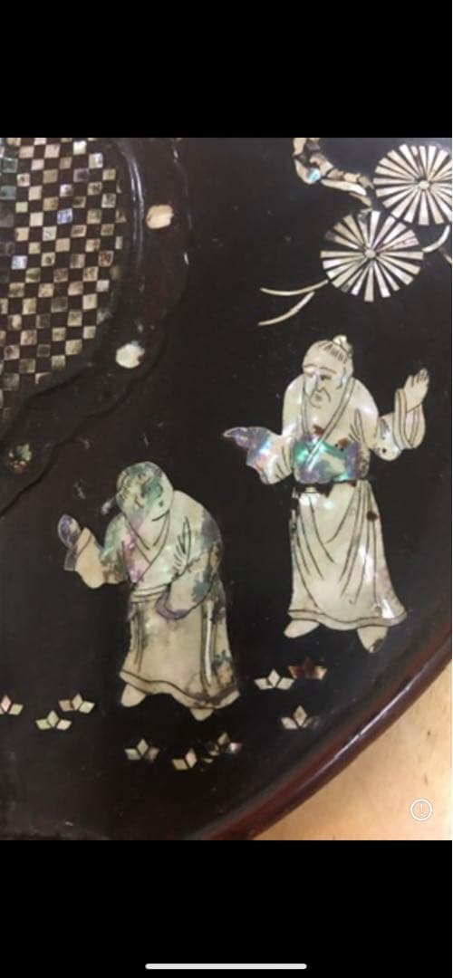 鏍鈿 漆器 人物 扇面 民国 唐物 风水 古玩