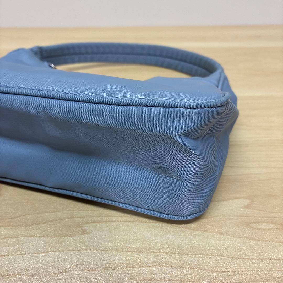 PRADA プラダ　ハンドバッグ　ミニバッグ　ポーチ　ナイロン　ライトブルー系