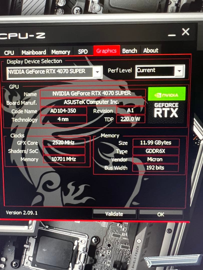 グラフィックボード・グラボ・ビデオカード ASUS GeForce RTX 4070 Super 12GB