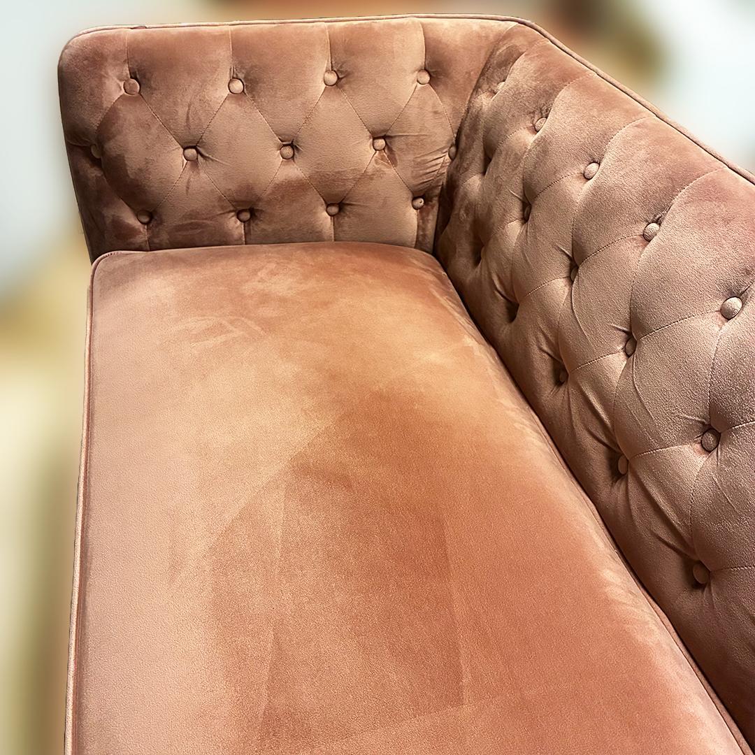 LOWYA / ロウヤ 2人掛けソファ　ベルベット調　ピンク