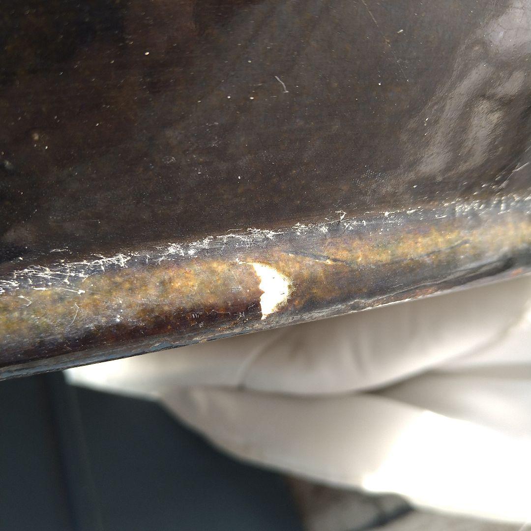 海鼠釉 火鉢 濃紺 陶器製 水鉢 直径約36cm