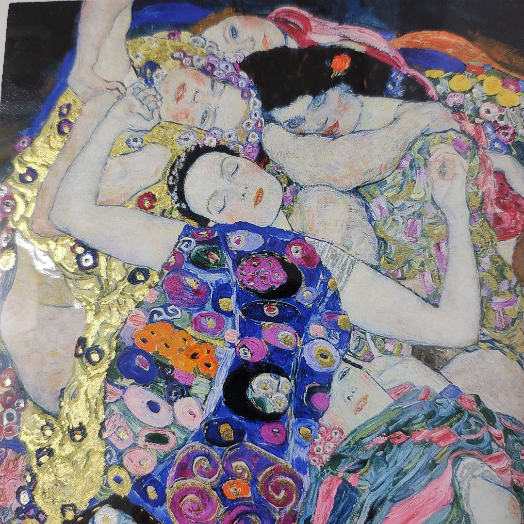 グスタフ クリムト 乙女たち 極美品 インテリアアート 額装 ミクストメディア）