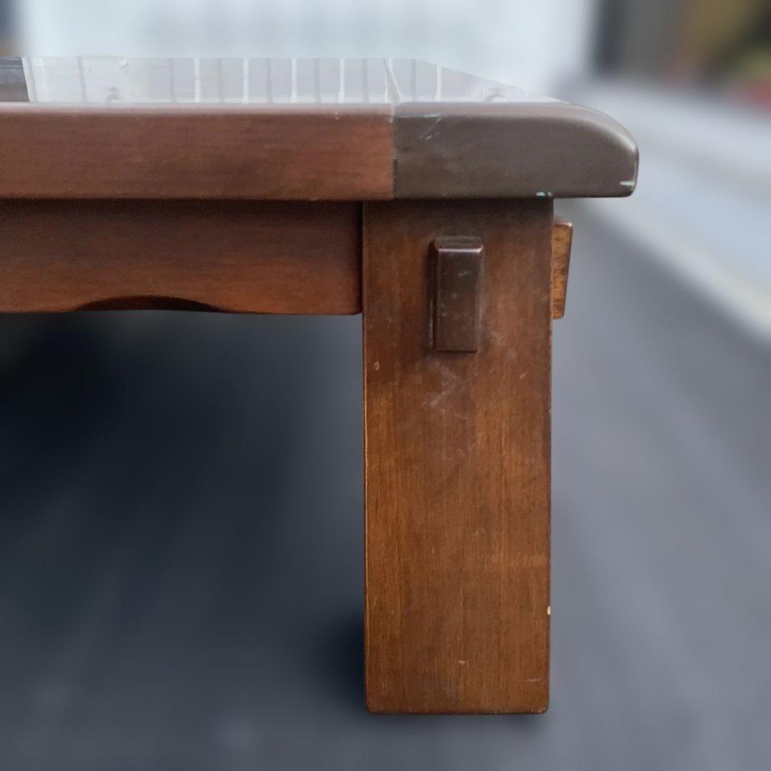 ダークブラウン 木製座卓 シンプルデザイン