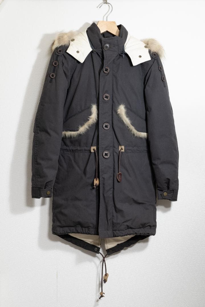 フルカウント モッズコート ファー付き ダークグレー