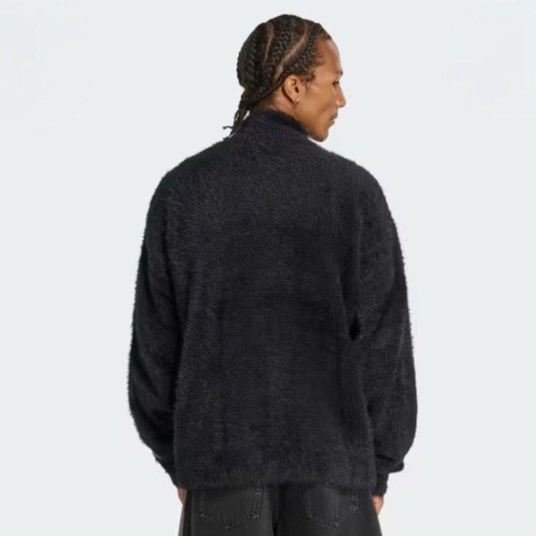 【adidas】新品、フェイクモヘヤ クラシック トラックジャケット 黒