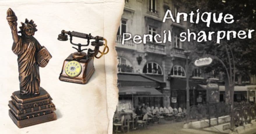 Die-castダイキャスト　ミニチュア鉛筆削り　アンティークシャープナー 箱無