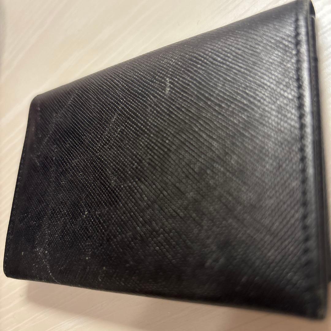 PRADA ブラック 名刺入れ サフィアーノレザー