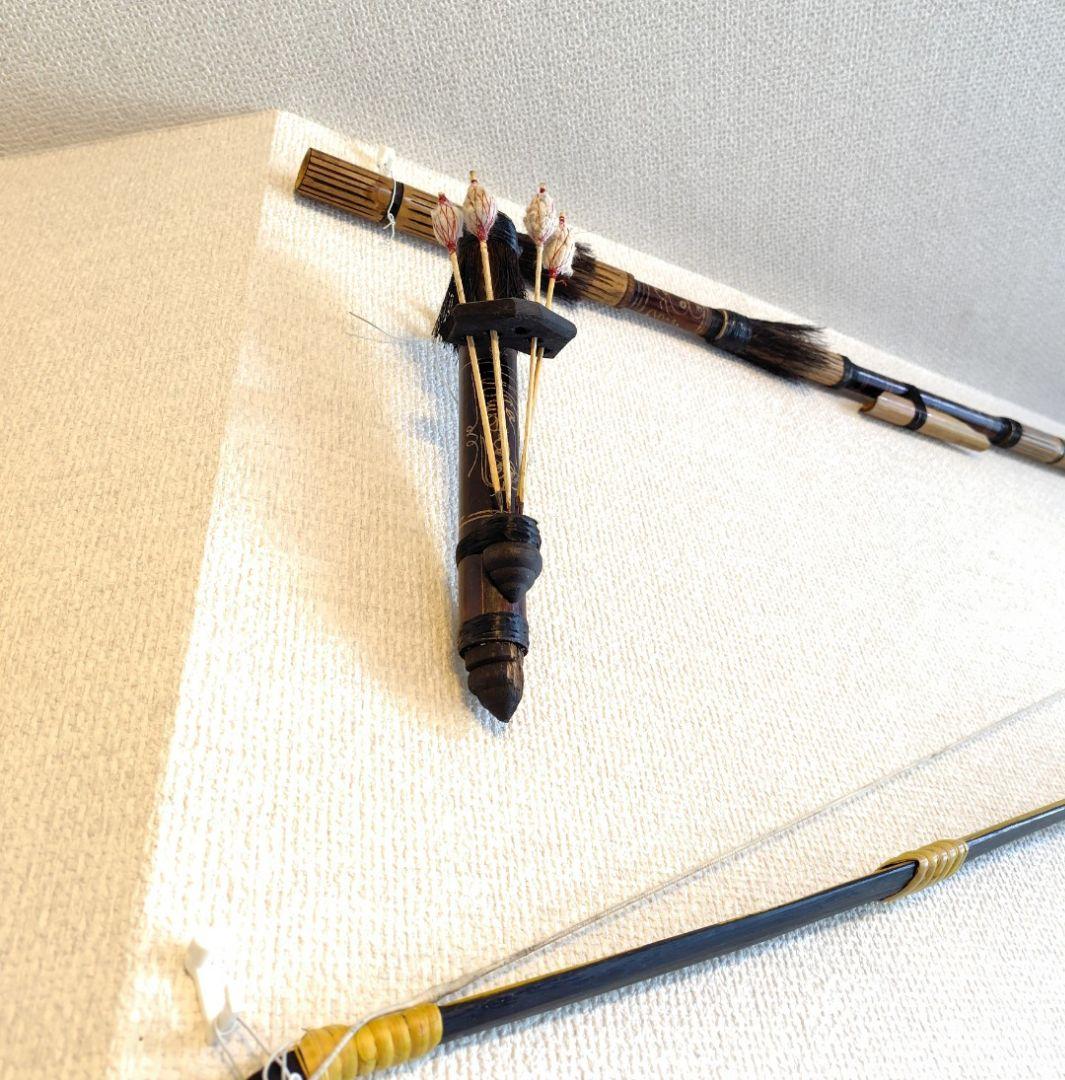 バリ島の弓矢と吹き矢の民族工芸品セット