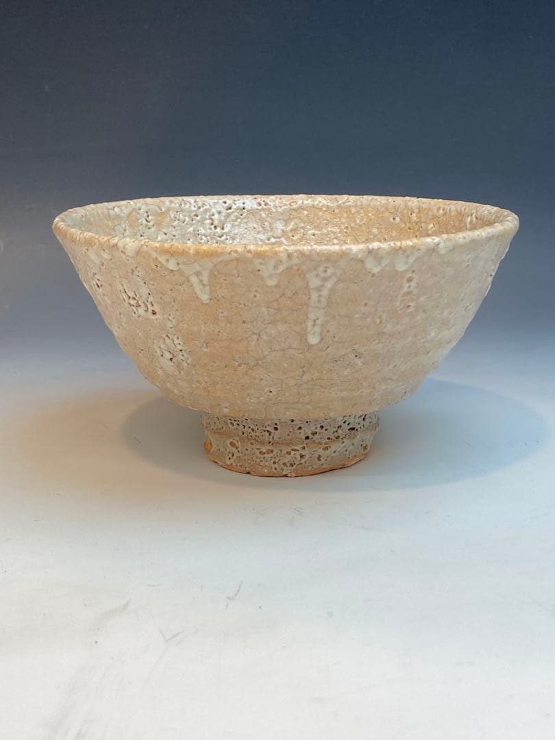 末岡陶五郎 作 萩焼井戸形茶碗 共箱 茶道具