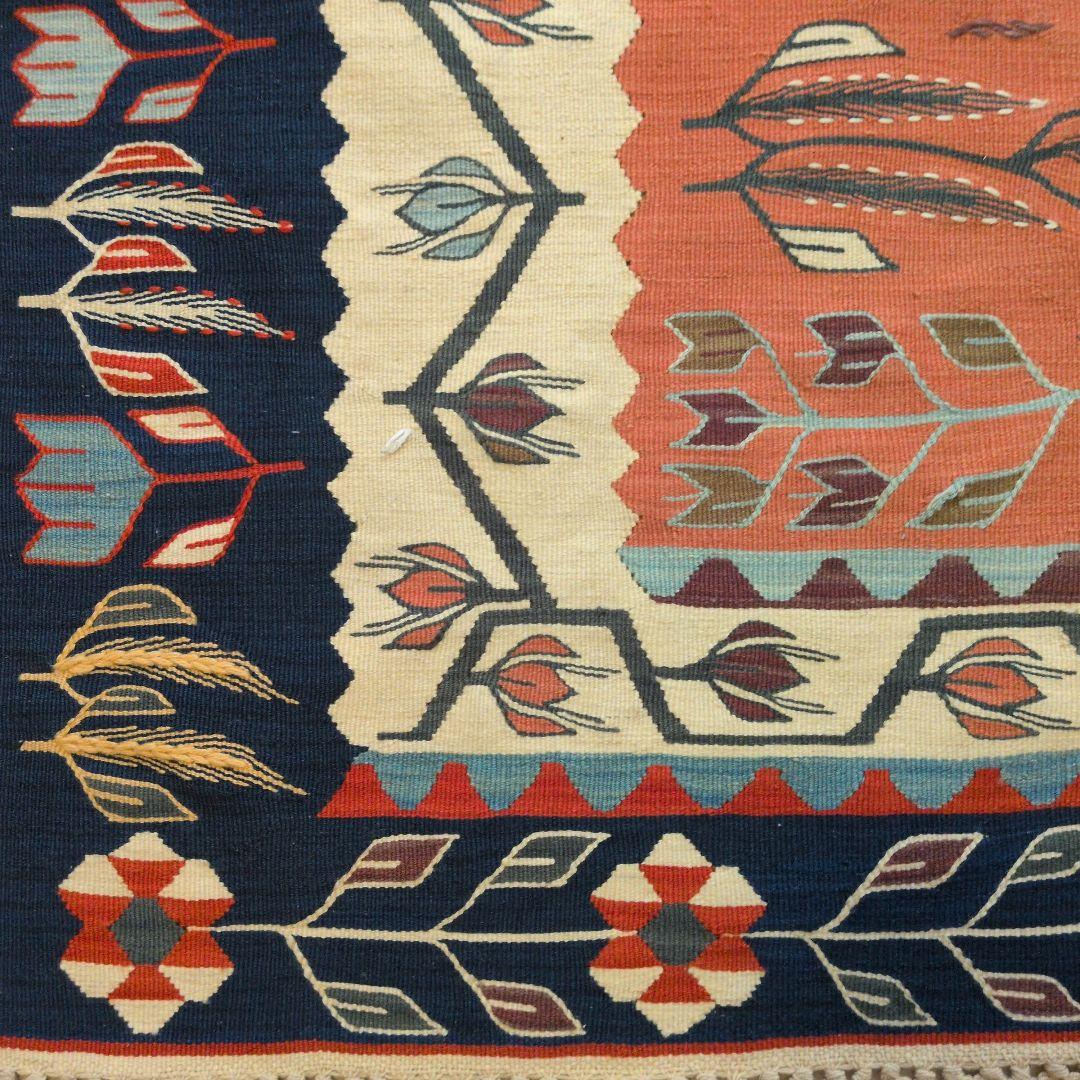 【極美品】手織り キリム トルコ・ウシャク産 絨毯 ウール 115×177cm