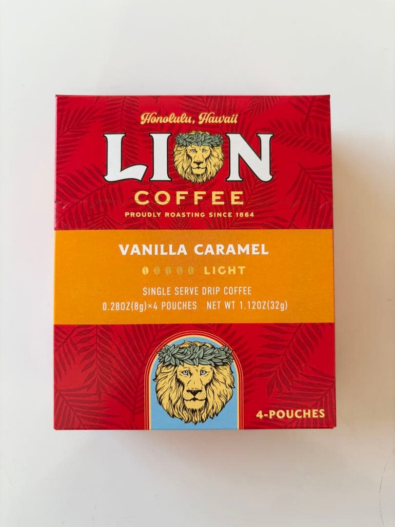 ライオンコーヒー　4袋入×36箱　バニラキャラメル & チョコレートマカダミア