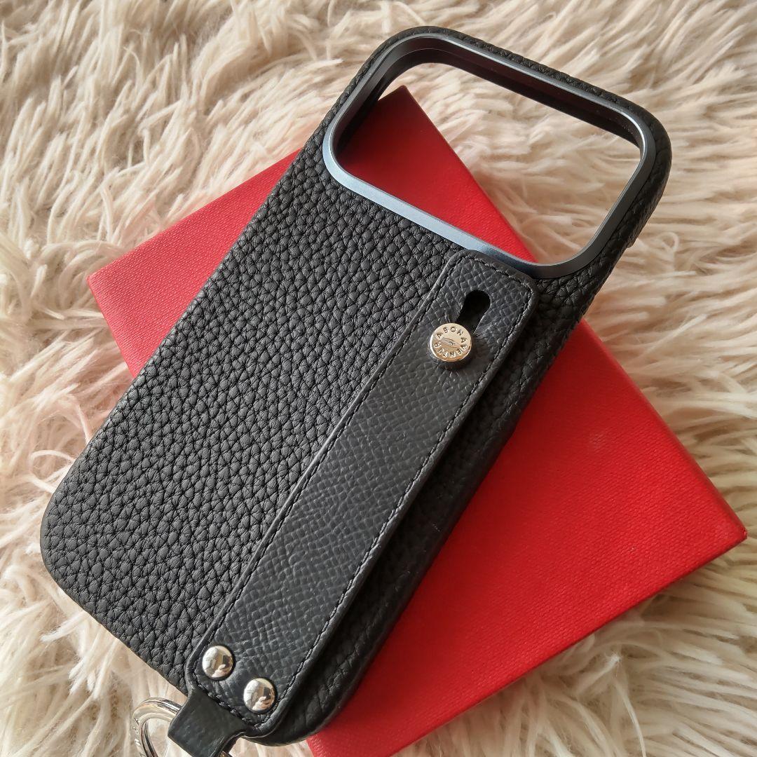 超極美品✨ボナベンチュラ iPhone 17pro ブラック シルバー ハンドル